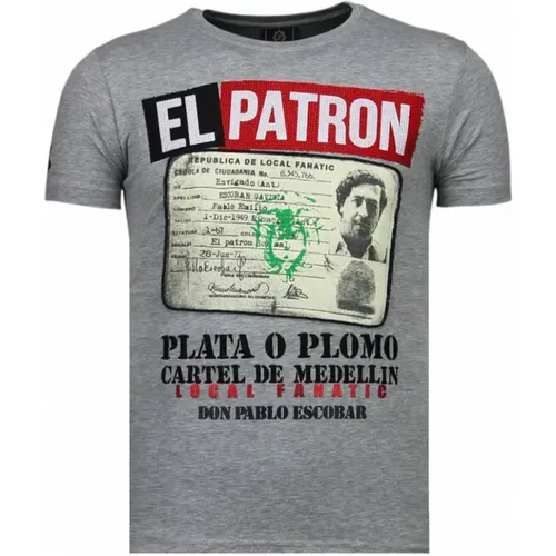 El Patron Narcos Billionaire - Herren T-Shirt - 5783G , Herren, Größe: L - Local Fanatic - Modalova