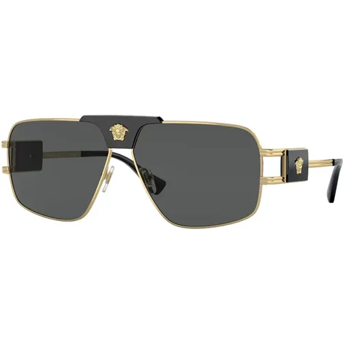 Luxuriöse Sonnenbrillenkollektion , Herren, Größe: 63 MM - Versace - Modalova