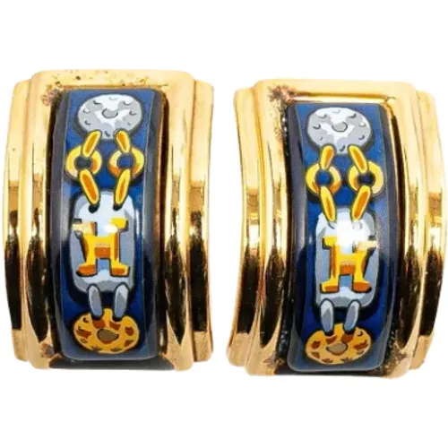 Pre-owned Jewellery, female, , Size: ONE SIZE Pre-owned Metal earrings - Hermès Vintage - Modalova