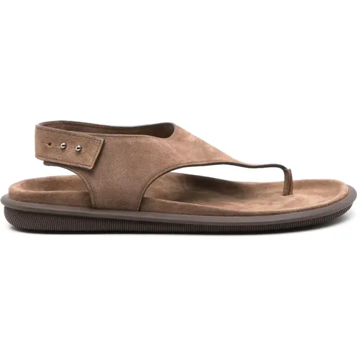 Elegant Open Flat Sandals , male, Sizes: 6 UK, 7 UK, 12 UK - Giorgio Armani - Modalova