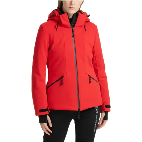 Ski Jacke mit Kapuze und Logo - Emporio Armani EA7 - Modalova