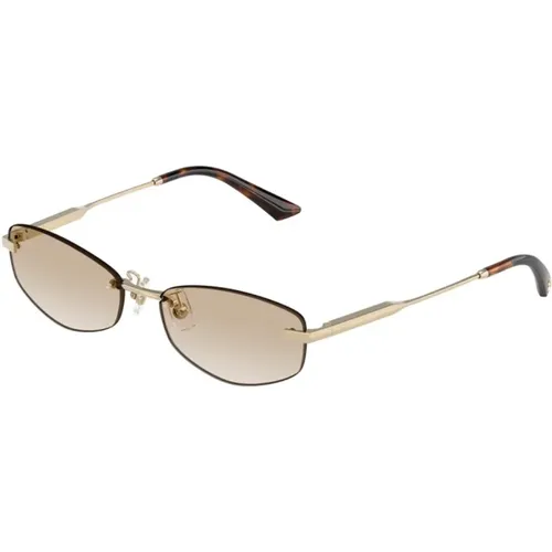 Stilvolle Sonnenbrille mit hellem Goldrahmen - Jimmy Choo - Modalova