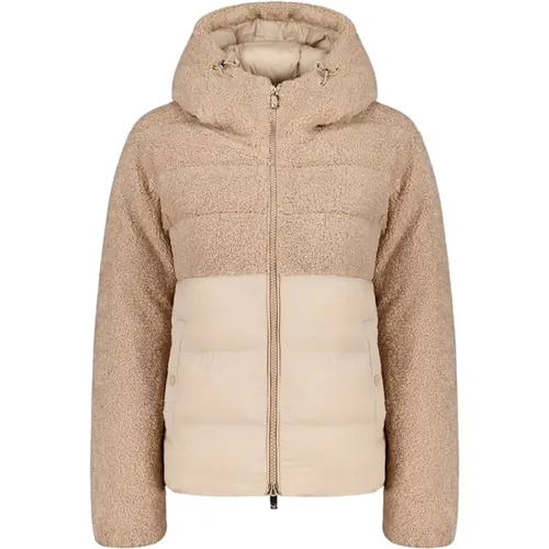 Bonilla - Hybrid-Daunenjacke in Teddy mit Kapuze , Damen, Größe: XS - Ciesse Piumini - Modalova