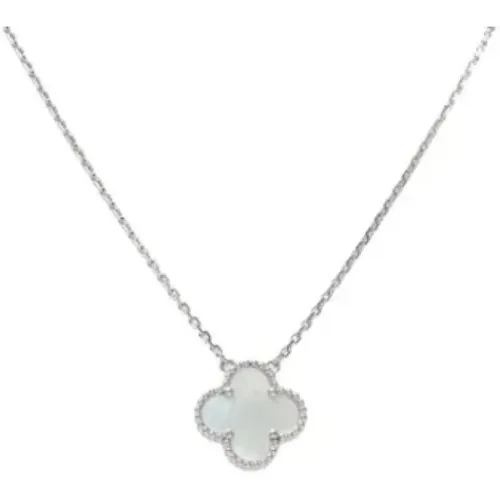 Pre-owned White Gold necklaces , female, Sizes: ONE SIZE - Van Cleef & Arpels Pre-owned - Modalova