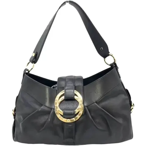 Pre-owned Tote Bags, female, , Size: ONE SIZE Pre-owned Leather shoulder-bags - Bvlgari Vintage - Modalova