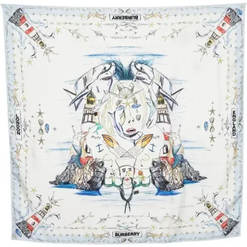 Pre-owned Scarves, female, , Size: ONE SIZE Pre-owned Silk scarves - Burberry Vintage - Modalova