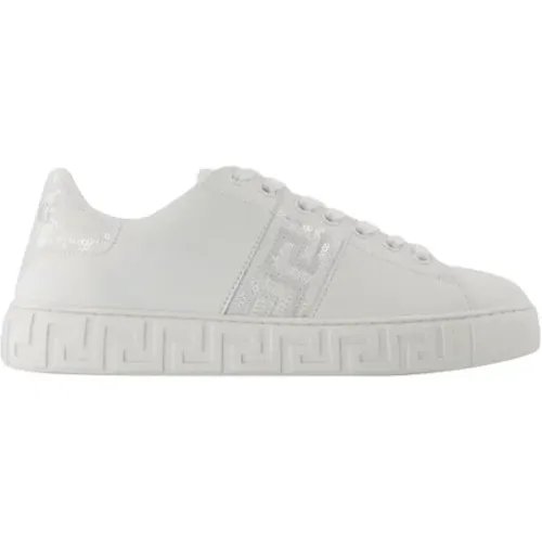 Cotton sneakers , female, Sizes: 7 UK, 4 UK, 5 UK, 6 UK, 3 UK - Versace - Modalova