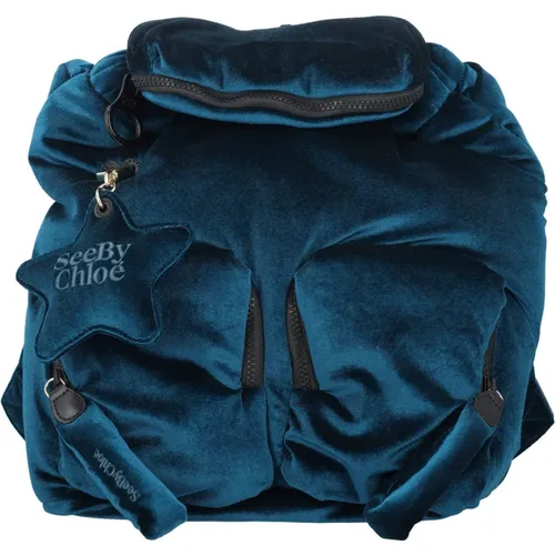 Backpack HandBackpack Depth Ocean , female, Sizes: ONE SIZE - See by Chloé - Modalova