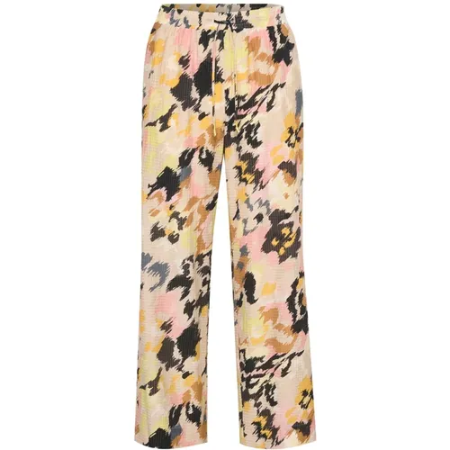 Wide Trousers, female, , Size: XS Abstract Print Wide Leg Trousers - Part Two - Modalova