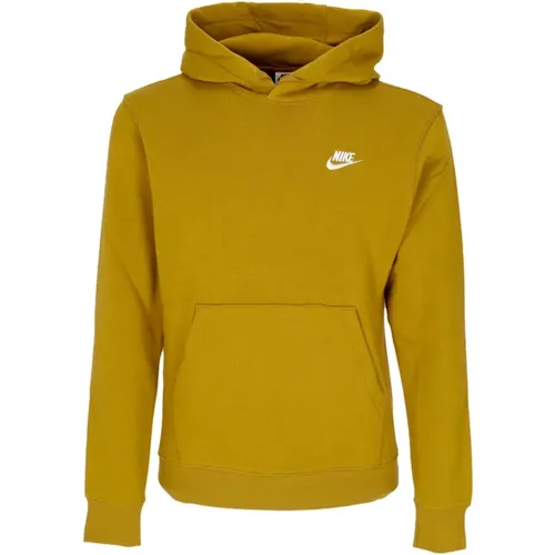 Hoodies, male, , Size: XL Club Fleece Hoodie Long Sleeve Sweatshirt - Nike - Modalova