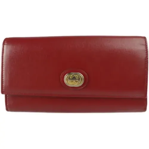 Pre-owned Wallets, female, , Size: ONE SIZE Pre-owned Leather wallets - Gucci Vintage - Modalova