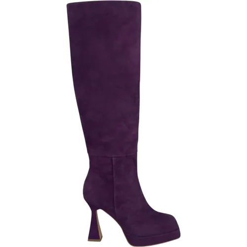 Square Toe Leather Ankle Boot , female, Sizes: 6 UK, 8 UK, 3 UK, 7 UK, 2 UK, 5 UK, 4 UK - Alma en Pena - Modalova
