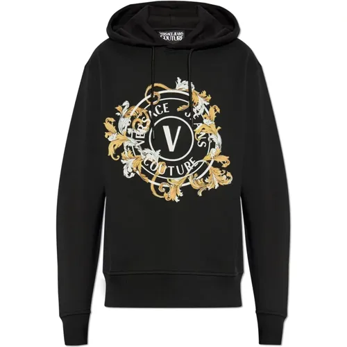 Hoodies, male, , Size: L Hoodie - Versace Jeans Couture - Modalova