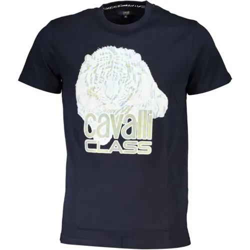 Cotton Print Logo T-Shirt , male, Sizes: 2XL, L, XL, M - Cavalli Class - Modalova