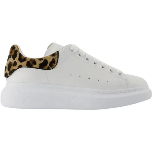 Leopard Oversized Sneakers Leather , female, Sizes: 8 UK, 4 UK, 6 UK, 6 1/2 UK, 7 UK, 3 UK - alexander mcqueen - Modalova