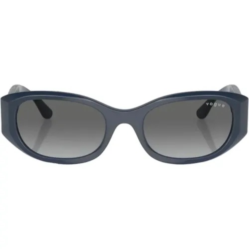 Dunkelblaue Sonnenbrille , Damen, Größe: 52 MM - Vogue - Modalova