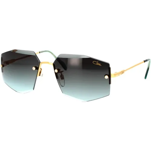 Vintage Metall Sonnenbrille mit grünen Verlaufsgläsern - Cazal - Modalova