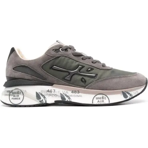 Suede and Nylon Sneaker Green Grey , male, Sizes: 9 UK, 10 UK, 7 UK, 8 UK, 6 UK - Premiata - Modalova