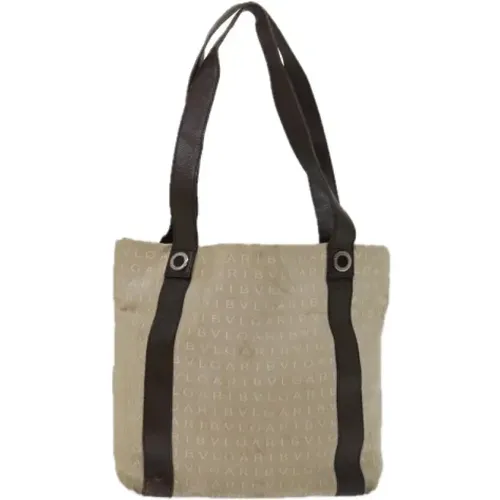 Pre-owned Tote Bags, female, , Size: ONE SIZE Pre-owned Cotton totes - Bvlgari Vintage - Modalova