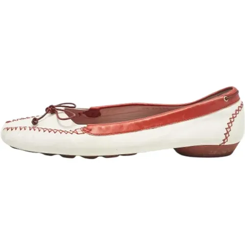 Pre-owned Flats, female, , Size: 9 1/2 US Pre-owned Leather flats - Salvatore Ferragamo Pre-owned - Modalova