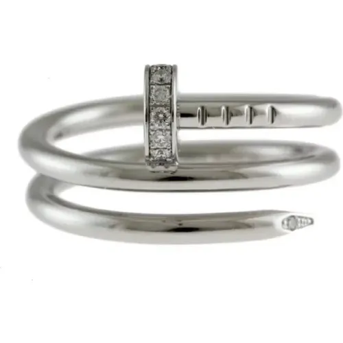 Pre-owned Jewellery, female, , Size: ONE SIZE Pre-owned White Gold rings - Cartier Vintage - Modalova