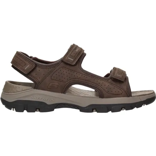 Flat Sandalen , Herren, Größe: 41 EU - Skechers - Modalova