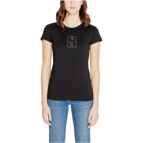 Damen T-Shirt und Tank Top Kollektion , Damen, Größe: L - Armani Exchange - Modalova