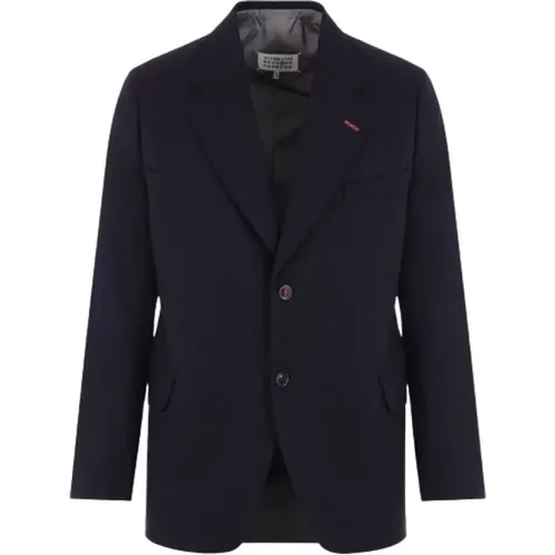 Wool Single-Breasted Coat with Classic Lapels , male, Sizes: S - Maison Margiela - Modalova