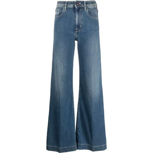 High-Waist Bootcut Blaue Jeans , Damen, Größe: W26 - Jacob Cohën - Modalova