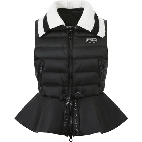 Ruffled Down Vest - Samona , female, Sizes: 2XS, S, XS, M - duvetica - Modalova