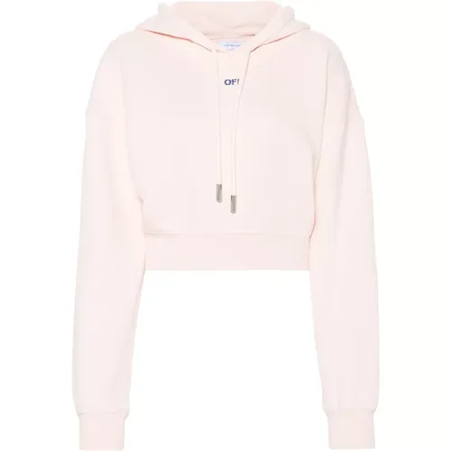 Pinkflower Arrow Crop Hoodie - Off White - Modalova