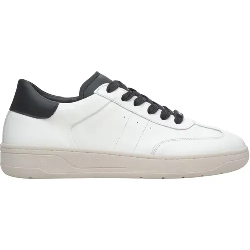 Damen Weiße Sneakers mit Schwarzen Details aus Italienischem Echtem Leder Er00115730 , Damen, Größe: 36 EU - Estro - Modalova