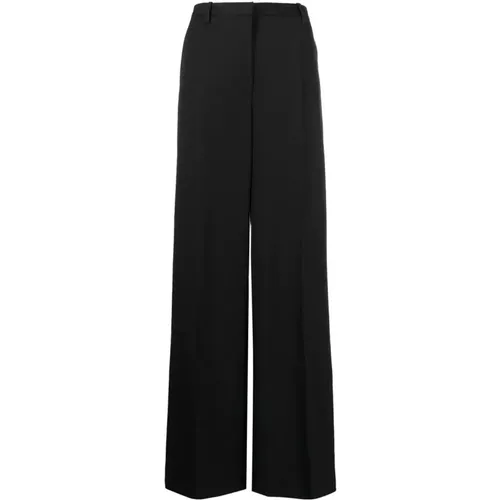 High-waisted wide-leg trousers , female, Sizes: XS - Versace - Modalova