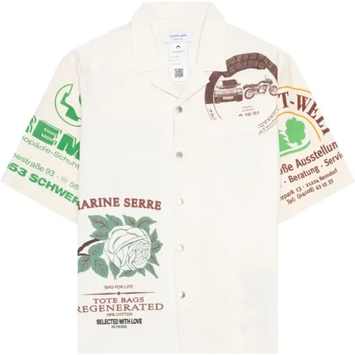 Weiße Bowling Shirt Tote Taschen - Marine Serre - Modalova