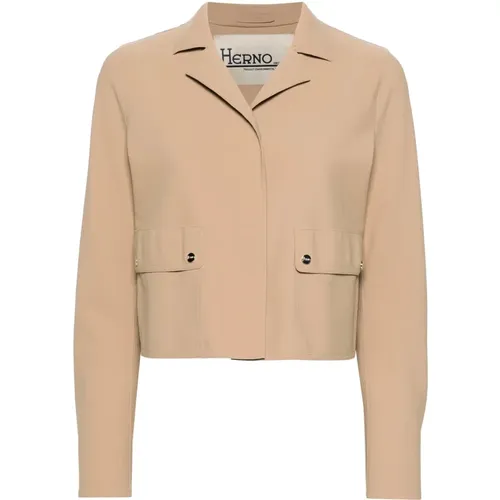 Cropped Jacket , Damen, Größe: XS - Herno - Modalova