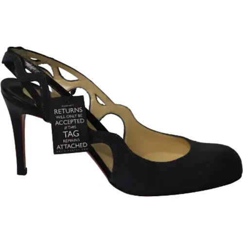 Pre-owned Cotton heels , female, Sizes: 4 1/2 UK - Christian Louboutin Pre-owned - Modalova