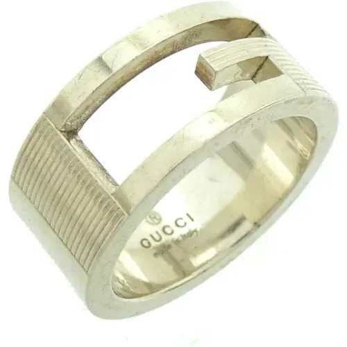 Pre-owned Silver Silver Gucci Ring , female, Sizes: ONE SIZE - Gucci Vintage - Modalova