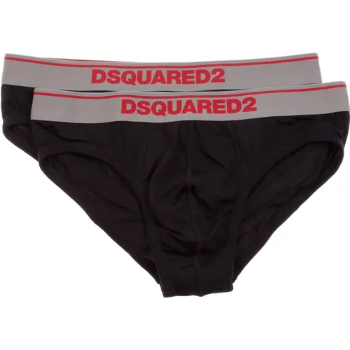 Bottoms, male, , Size: S Briefs with Logo Details - Dsquared2 - Modalova