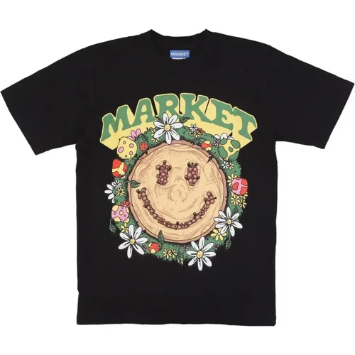 T-Shirts, male, , Size: XL Vintage Smiley Tee Cotton T-Shirt - Market - Modalova