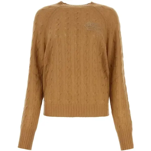 Luxuriöser Kamel Cashmere Pullover , Damen, Größe: S - ETRO - Modalova