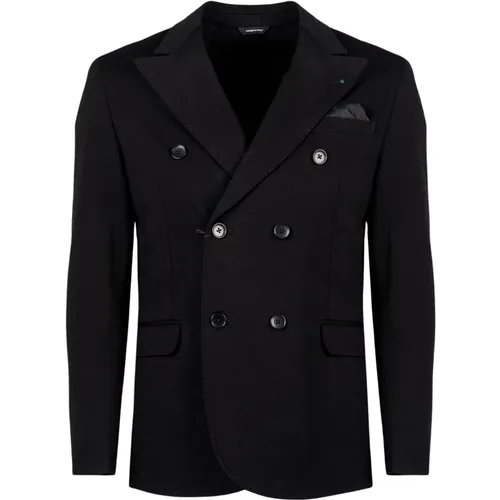 Blazers, male, , Size: L Double-Breasted Blazer with Tailored Fit - Xagon Man - Modalova