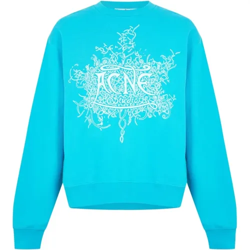 Sweatshirts, male, , Size: L Devil Glow Logo Sweatshirt - Acne Studios - Modalova