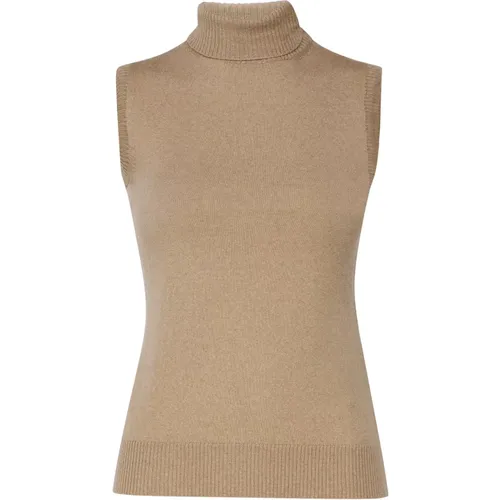 Kamelwolle Hochgeschlossener Pullover , Damen, Größe: XS - SPORTMAX - Modalova