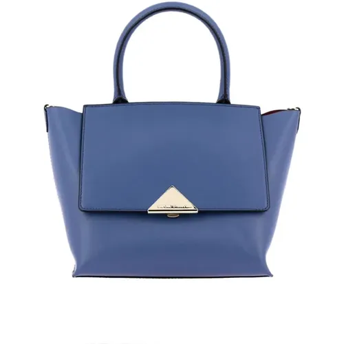 Blaue Tasche Tote , Damen, Größe: ONE Size - Emporio Armani - Modalova