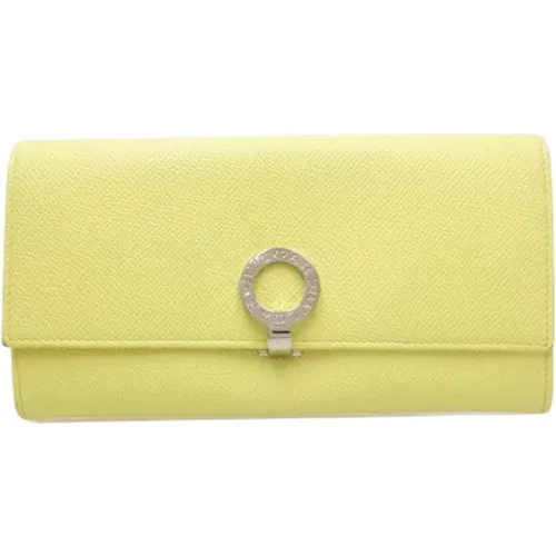 Pre-owned Wallets, female, , Size: ONE SIZE Pre-owned Leather wallets - Bvlgari Vintage - Modalova