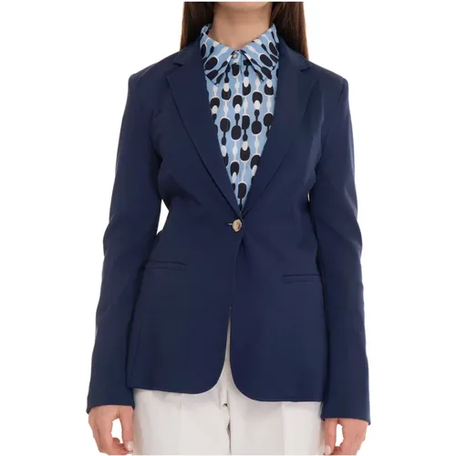 Button Allegra Jersey Jacket , female, Sizes: L, XL, 2XL, M, XS - Pennyblack - Modalova