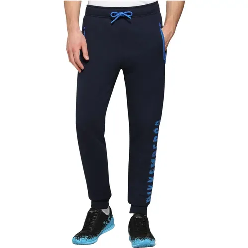 Sweatpants, male, , Size: S Navy Regular Jogg Pant - Bikkembergs - Modalova