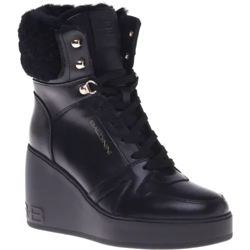 Ankle boots in leather and sheepskin , Damen, Größe: 38 EU - Baldinini - Modalova