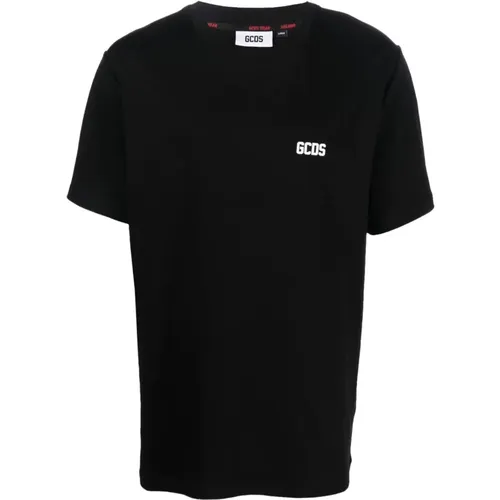 Reguläres Schwarzes Kurzarm-T-Shirt - GCDS - Modalova