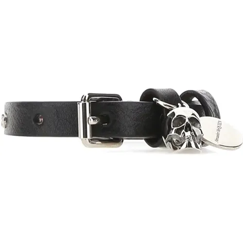 Leather Bracelet , male, Sizes: ONE SIZE - alexander mcqueen - Modalova